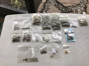 Lote de suministros mixtos de plata para hacer joyas. - Imagen 1 de 8