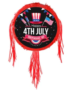 Día de la Independencia 4 de julio Piñata, Jumbo Piñata, 24 pulgadas de diámetro, Pinat redondo - Imagen 1 de 1
