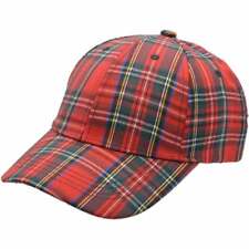 Red Tartan Baseball cap. Scotland Baseball Cap Adult size
