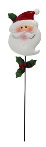 12" Santa Winter Holiday Garden Stake - Picture 1 of 1