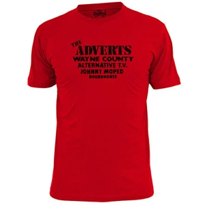 Mens The Adverts And Wayne County Punk Gig Poster T Shirt Pistols Ruts Damned - Picture 1 of 2