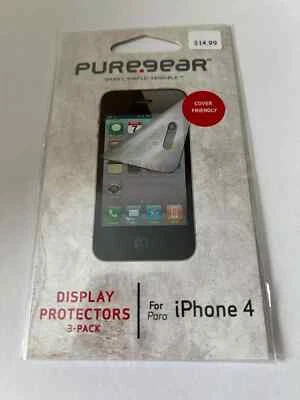 PROTECTORES DE PANTALLA PUREGEAR para iPhone 4 * Paquete de 3 * NUEVO SELLADO Foto 1 de 2