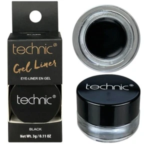 6 × Technic Cosmetics UK Gel Liner Long Lasting Eye-Liner Gel Vegan 3g - Black - Picture 1 of 1