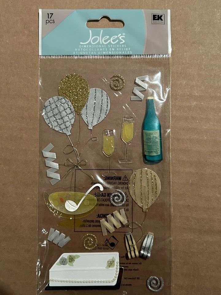 Raro Jolee’s Celebrate Fiesta Globos Pastel Boda Champán Álbum de Recortes Pegatinas  Foto 1 de 1