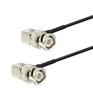 RF BNC Male Right Angle to Plug RA 90 Deg Pigtail Cable RG174 15cm for Wireless - Picture 1 of 3