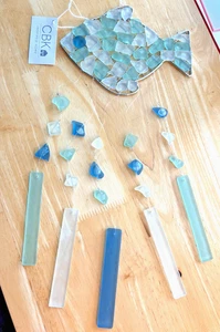 Midwest-CBK Peaceful Sea Glass Wind Chime (Fish) - Picture 1 of 5