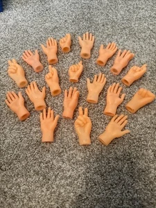 19 Pcs Tiny Hands Finger Puppets Miniature Hands for Prank Gag Performance Party - Picture 1 of 1