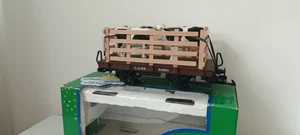G scale 45mm LGB 94061 Flat Cattle Wagon Brown with Cows Toytrain UNUSED - Picture 1 of 5