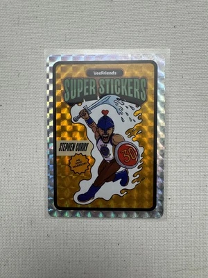 2025 VeeFriends Super Stickers Manga Stephen Curry As Kind Warrior YELLOW SSP - Image 1 of 2
