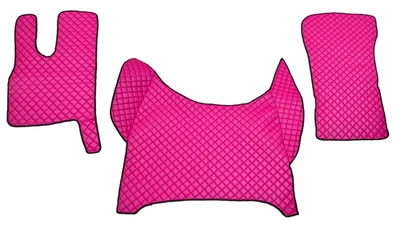 Pink Eco Leder Fußmatten + Motorabdeckung für DAF XF 2021 + Lkw Lefthdrive - Bild 1 von 2