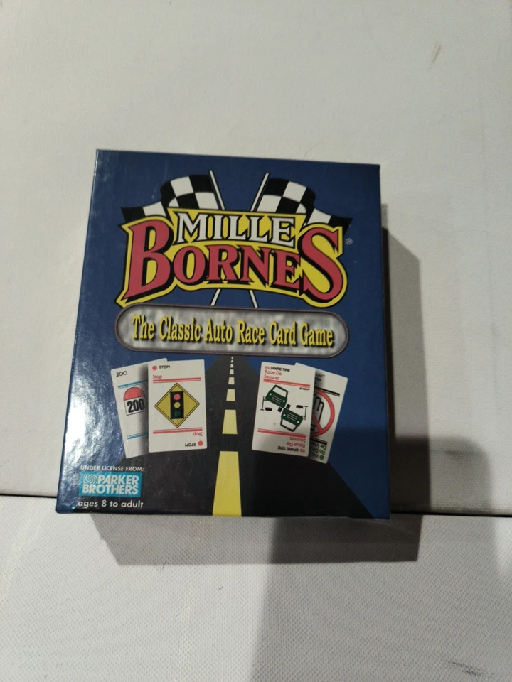 Milles Bornes Card Game 1998 Parker Brothers The Classic Auto Race Complete 8