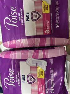 Poise Fresh Schutz Pads maximale regelmäßige Saugfähigkeit - 14 Stück 2er Set - Bild 1 von 3
