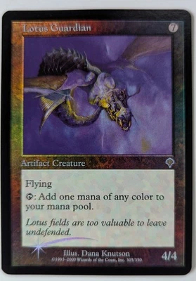 Magic the Gathering LOTUS GUARDIAN #305/350 Invasion Artifact Foil Rare NM 2000  - Image 1 of 2