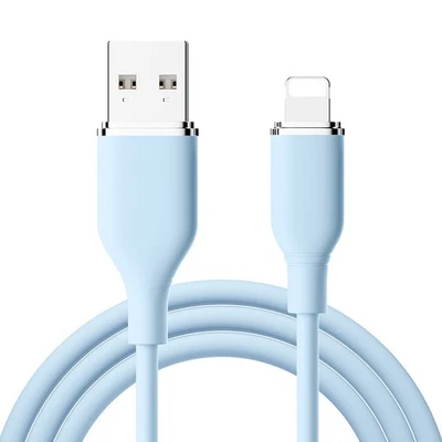 Liquid Silicone USB Charger Cable For iPhone 12 14 13 Pro Max Fast Charging Cord - Image 1 of 4