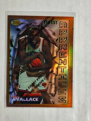 John Wallace 1996-97 Topps Finest Bronze Refractor Rookie RC #10 Knicks Syracuse Foto 1 de 2