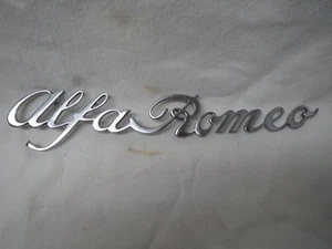 Alfa Romeo Factory 1970-82 Spider REAR SCRIPT CHROME METAL EMBLEM early style - Bild 1 von 7