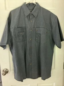 Hemingway Traders Button Up SS 100% Cotton Camp Shirt~ Gray~ Size XL~ EXCELLENT - Picture 1 of 13