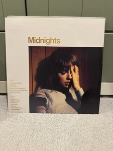 HAND SIGNED Taylor Swift Midnights Mahogany Marbled Vinyl Autograph Insert - Picture 1 of 6
