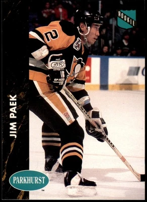 Jim Paek Pittsburgh Penguins 1991 Parkhurst Pro Set NHL Rookie Card #133 - Image 1 of 2