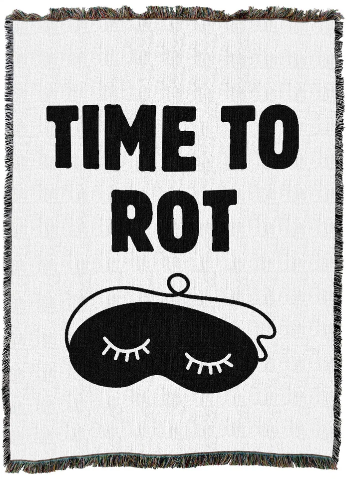 Time To Rot I Tapestry Throw Blanket Woven from Cotton - Made in The USA (54x72) - Image 1 of 1