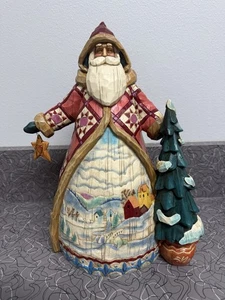 2003 Jim Shore Heartwood Creek 11” Dashing thru the Snow Santa Figurine #112237 - Picture 1 of 10