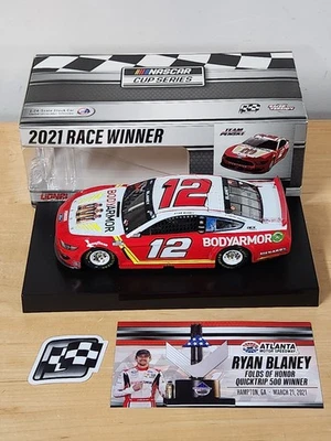 2021 #12 Ryan Blaney BodyArmor Atlanta Win 1/24 Action NASCAR Diecast - Image 1 of 2