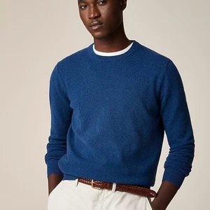 J. Crew 100% Cashmere Crewneck Sweater Men’s Medium Royal Blue BE895 - Picture 1 of 6