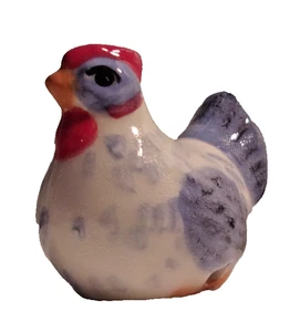 +++Huhn M*214 -55.335.2 Keramik BLAU / WEISS HEN Tortenvogel - Bild 1 von 6