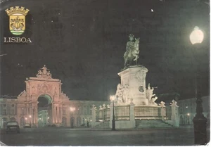 Postcard Lisboa, Portugal, Black Horse Square, Used 1972, fair shape Vintage - Picture 1 of 1