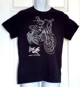 Harley Davidson T Shirt Mens Size Large Black Live Wire 2020 Cotton Short Sleeve - Picture 1 of 8