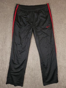 Nike Herren XL (34x30) schwarz rot Sport Trainingshose Gummibund Taschen Logo - Bild 1 von 13