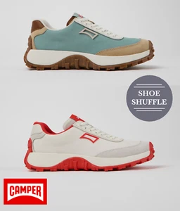 Camper Peu Cami Descalzo Gamuza Cuero Elástico Encaje Zapato Plano - Imagen 1 de 11