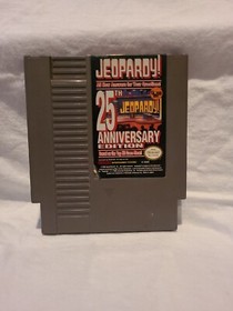 Jeopardy 25th Anniversary Edition 1990 Authentic Nintendo NES Game Cartridge