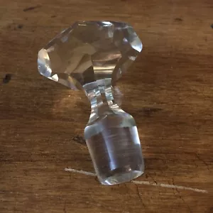 Tapón de cristal grande vintage para jarra de 3" de ancho, 3" de alto, vástago de 1" de ancho - Imagen 1 de 6