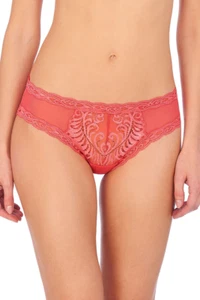 Natori Women's Low-Rise Sheer Hipster Panty 753023 Damask Pink Size XL, L - Picture 1 of 2