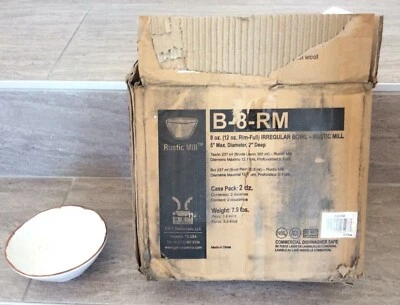 GET Enterprises B-8-RM 8 Oz Melamine Irregular Shaped Fruit Bowl Rustic 23 Pack - Image 1 of 4