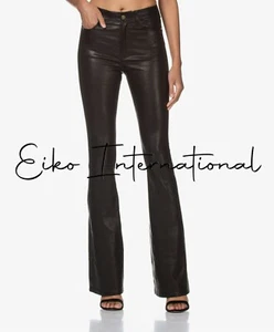 Women Real Leather Flared Pants Women Black Flare Trousers Womens Flares - Picture 1 of 10