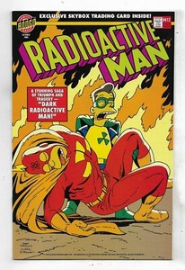Radioactive Man 1994 #412 with trading card intact Very Fine Simpsons
