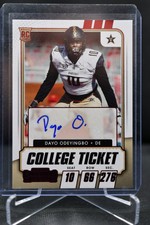 2021 Panini Contenders Draft Picks College Ticket Red Dayo Odeyingbo Auto