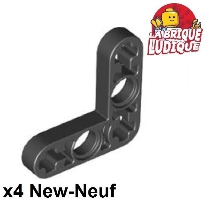 Lego Technic 4x Liftarm 3x3 L Shape thin mince noir/black 32056 NEUF