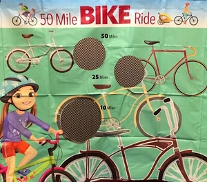 Cuadro de aire reemplazable juego panel de vinilo 40x34 50 millas bicicleta evento carnaval fiesta - Imagen 1 de 4