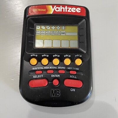 Vintage 1995 Yahtzee Electronic Handheld Game Milton Bradley MB Tested