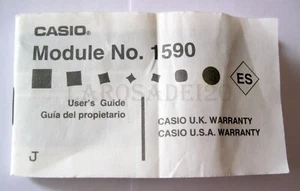 Manuale CASIO Module no. 1590 Inglese / Spagnolo - Picture 1 of 3