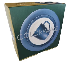 Noritake Colorwave Blue 4 Piece Place Setting Dinner Salad Plate Bowl Mug NEW - Picture 1 of 8