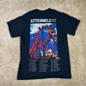 Official Astroworld tour 2018 t shirt Small Travis Scott roller coaster - Picture 1 of 16