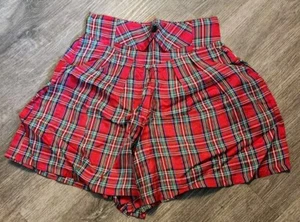 Nutcracker Plaid Tartan Floaty Shorts For Girls - Picture 1 of 3
