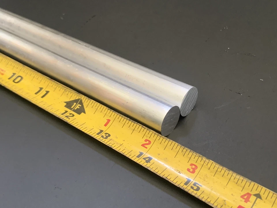 2 Piezas 5/8” X 14” Largo ALUMINIO VARILLA REDONDA 6061-T6 BARRA STOCK SÓLIDO EXTRUIDO Foto 1 de 1
