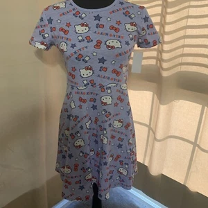 New Sanrio Hello Kitty Navy Blue Soft Dress Girls Cat Kitten Many Sizes - Picture 1 of 6