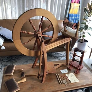 Ashford Spinning Wheel, brushes, Niddy Noddy Lazy Kate Upright, Maintenance KIT - Picture 1 of 20