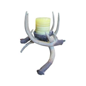 Faux Antler Candle Holder, Vintage Home Decor, One Of a Kind Candle Stand, Rust - Picture 1 of 10
